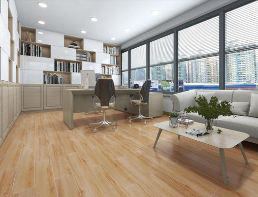 खरीदें खाकी ब्राउन में 150x900 मिमी मैट लकड़ी के चीनी मिट्टी के बरतन टाइलें ऑनलाइन निर्माण