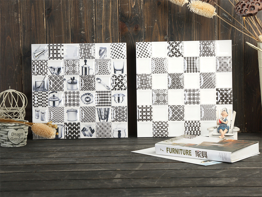 खरीदें 30x30 सेमी काली और सफेद Encaustic Ceramic Rustic Tile ऑनलाइन निर्माण