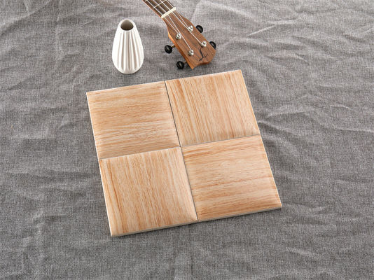 खरीदें हल्का पीला लकड़ी अनाज दीवार टाइल 152x152mm सफेद बॉडी क्ले ऑनलाइन निर्माण