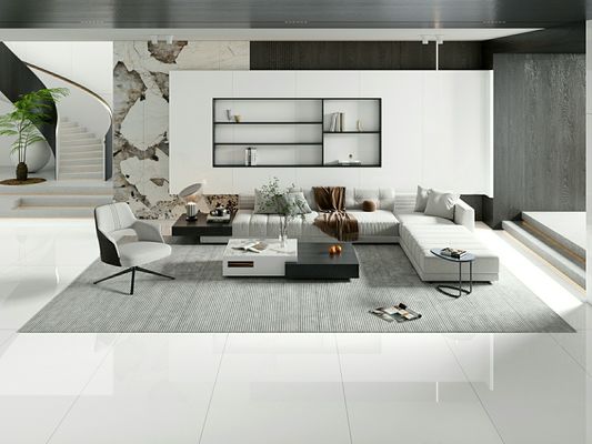 खरीदें सफेद पॉलिश चीनी मिट्टी के बरतन टाइल 900x1800mm इनडोर फर्श के लिए ऑनलाइन निर्माण