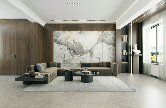 खरीदें सफेद पॉलिश किए गए ग्लैज़ेड पोर्सिलेन टाइल 900x1800mm फर्श और दीवार के लिए ऑनलाइन निर्माण