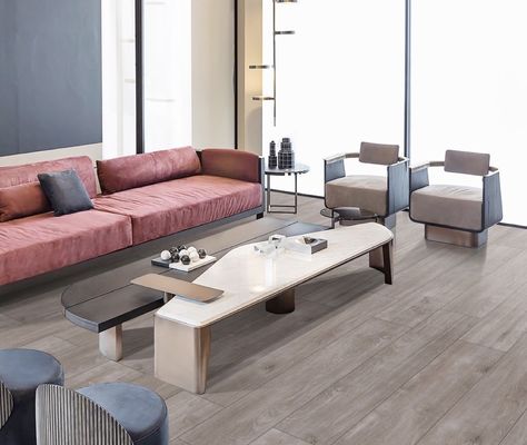 खरीदें नॉन-स्लिप ब्राउन वुडन पोर्सिलेन टाइल 250x1500mm AAA ग्रेड ऑनलाइन निर्माण