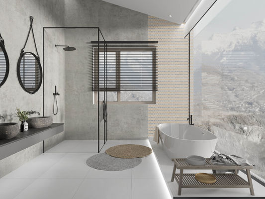 खरीदें एएए ग्रेड 600x1200 मिमी हल्की ग्रे पोर्सिलेन फर्श टाइल ऑनलाइन निर्माण