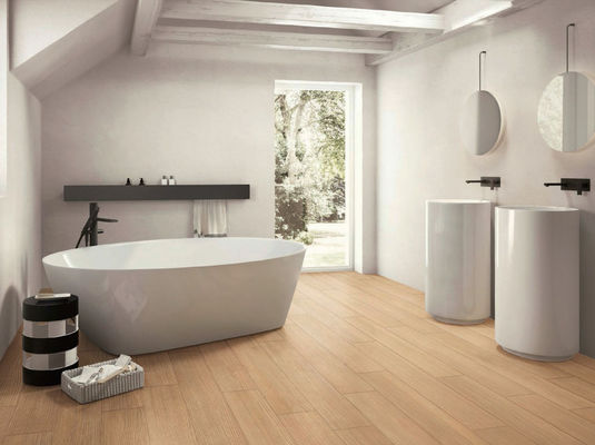 खरीदें बेज लकड़ी अनाज चीनी मिट्टी टाइल 150x900 मिमी 0.05% अवशोषण ऑनलाइन निर्माण