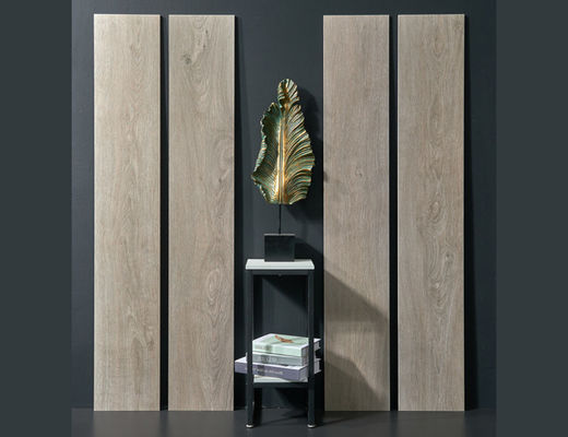 खरीदें ग्रे वुडन पोर्सिलेन टाइल 250x1500 मिमी रेक्टिफाइड एज मैट ऑनलाइन निर्माण