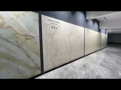 इनडोर फर्श डिजाइन और लिविंग रूम के लिए पॉलिश ग्लेज़्ड टाइल गुलाबी 900x1800x9 मिमी