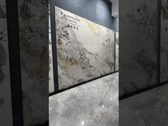 लिविंग रूम के लिए 900x1800x9 मिमी पॉलिश ग्लेज़्ड टाइलें स्लिप न होने वाली हल्की पीली टाइल