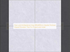 परियोजना और होटल के लिए फर्श और एंटीबैक्टीरियल ग्रे 800x800mm मार्बल पॉलिश ग्लेज्ड चीनी मिट्टी के बरतन टाइलें