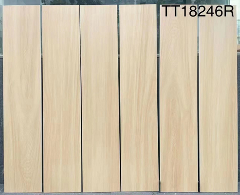 सॉफ्ट ग्लेज्ड वुडन पोर्सिलेन टाइल्स 200x1000mm इनडोर आउटडोर