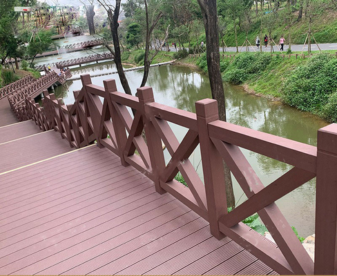 WPC बाड़ पैनल 2000x1200mm लकड़ी प्लास्टिक मिश्रित रेलिंग