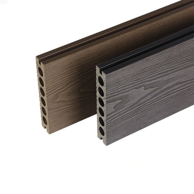 WPC डेकिंग बोर्ड 140x25mm वुड प्लास्टिक कंपोजिट फ्लोरिंग आउटडोर के लिए