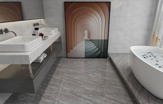 लिविंग रूम के लिए फायरब्रिक 400x400 मिमी ग्लेज़्ड मैट इनसाइड सिरेमिक रस्टिक टाइल और डाइनिंग रूम के लिए स्टाइलिश फ्लोर टाइल