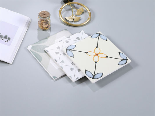 बेज और नीला 20x20cm सिरेमिक देहाती टाइल, इनडोर दीवारों के लिए