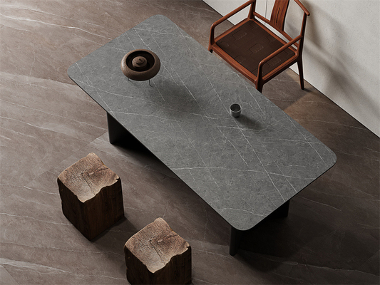 प्रकाश ग्रे मैट टिकाऊ अंदर मंजिल रसोई के लिए sintered पत्थर स्लैब 1420x2700mm