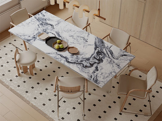 भोजन कक्ष के लिए पॉलिश सिंटेड स्टोन स्लैब 1600x3200 मिमी