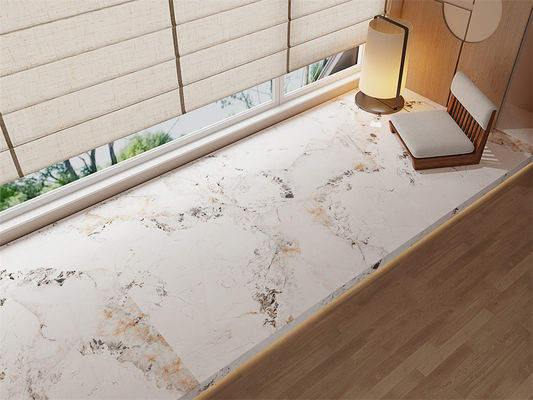 पॉलिश पीला सिंटर पत्थर स्लैब 1600x3200 मिमी इनडोर फर्श