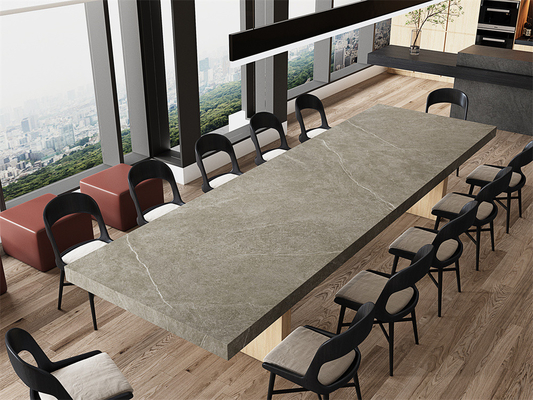 ग्रे मैट 1600x3200 मिमी कार्यालय डिजाइन के लिए सिंटर पत्थर स्लैब