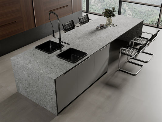 हल्का ग्रे 1600x3200 मिमी मैट सिंटर स्टोन स्लैब