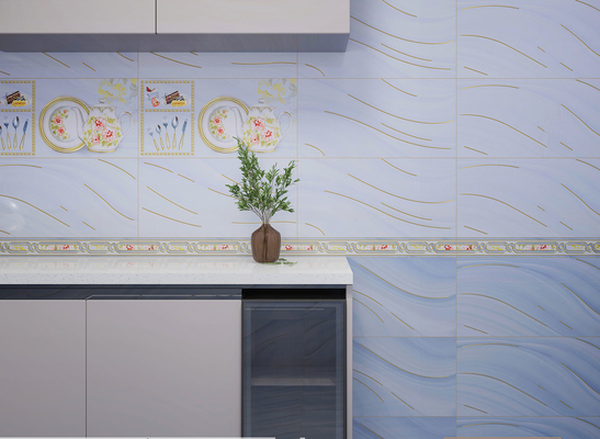 हल्का नीला सिरेमिक दीवार टाइल 30x60cm AAA ग्रेड ISO13006