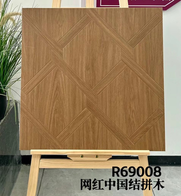 ब्राउन 60x60cm AAA ग्रेड सिरेमिक लकड़ी की टाइल, इनडोर फ़्लोरिंग के लिए