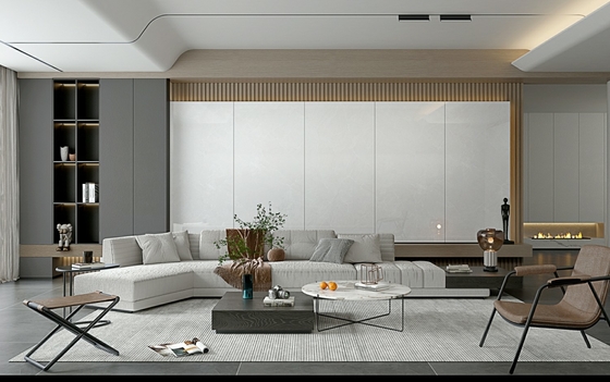 900x1800mm ग्रे पॉलिश ग्लेज्ड पोर्सिलेन टाइल फर्श और दीवार के लिए