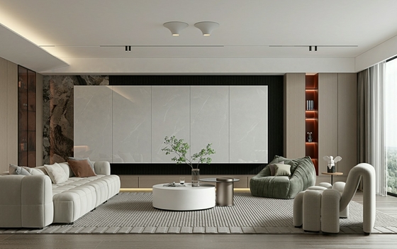 900x1800mm ग्रे पॉलिश ग्लेज्ड पोर्सिलेन टाइल 0.5% W.A
