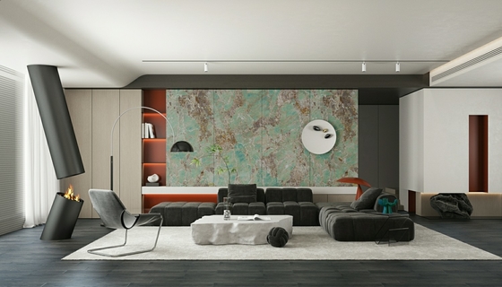 900x1800mm ग्रीन पॉलिशड ग्लेज्ड पोर्सिलेन टाइल 0.5% WA