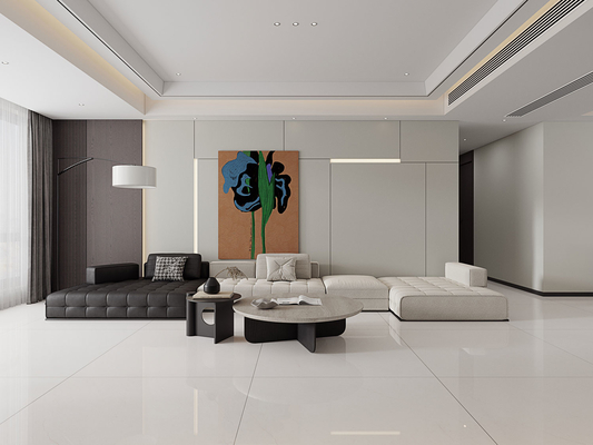 काउंटरटॉप के लिए बेज पॉलिश सिंटर स्टोन स्लैब 1200x1200 मिमी