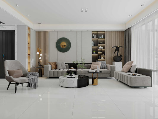 हल्का धूसर 800x800mm पॉलिश किए गए ग्लेज्ड चीनी मिट्टी के फर्श टाइल्स