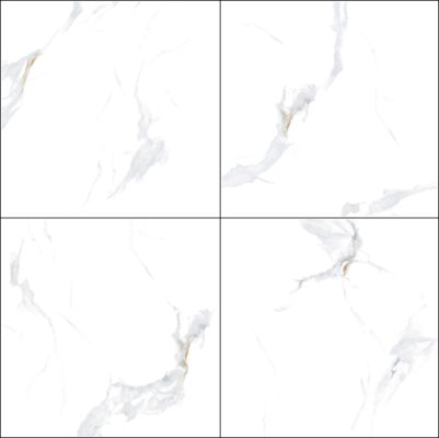 कारारा सफेद पॉलिश पोर्सिलेन टाइल 800x800 मिमी गैर फिसलन