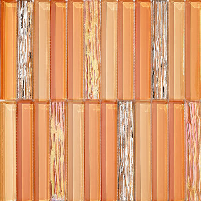 पुनर्निर्माण और भोजन कक्ष के लिए दाग-प्रतिरोधी भूरे रंग के 300x300mm ग्लास मोज़ेक