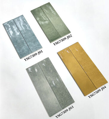 ऑफिस और बाथरूम के लिए वाटरप्रूफ ब्लू 75x300mm ग्लॉसी इनडोर सिरेमिक वॉल टाइल्स