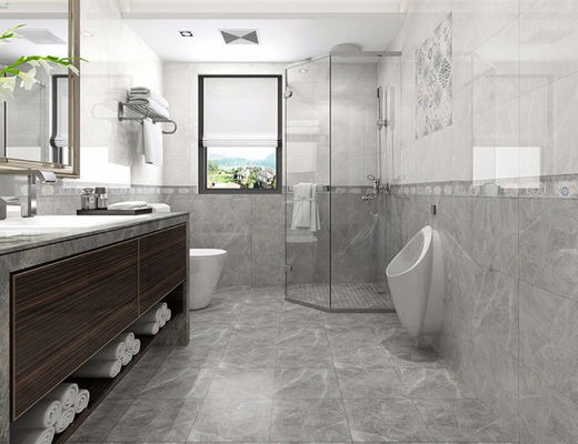 100m2 0.12 W.A समकालीन आवासीय भवन 300x600mm ग्रे घुटा हुआ इंटीरियर