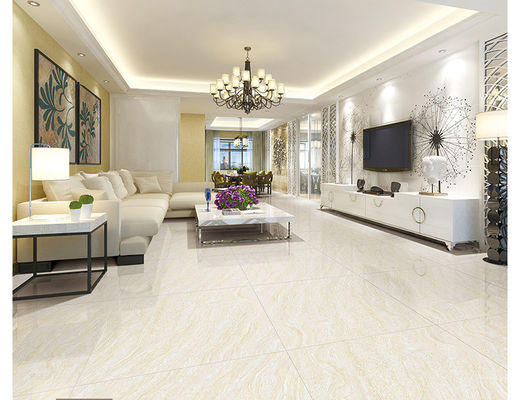 4pcs 80x80cm पॉलिश चीनी मिट्टी के बरतन टाइलें सफेद ग्रे 600X600mm ISO13006