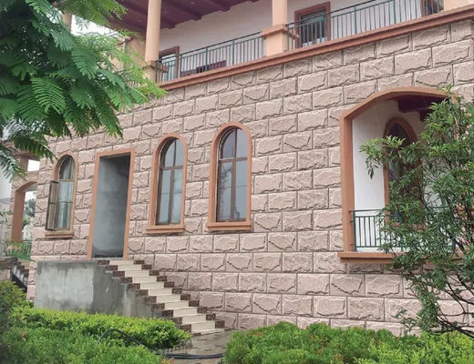 सफेद सिरेमिक 1152SQM के बाहर 200x400 मिमी मशरूम आउटडोर स्टोन क्लैडिंग टाइलें