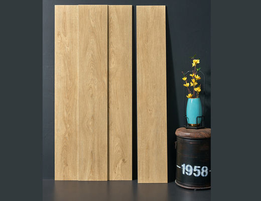बेज वुडन पोर्सिलेन टाइल 250x1500mm दीवार और फर्श के लिए