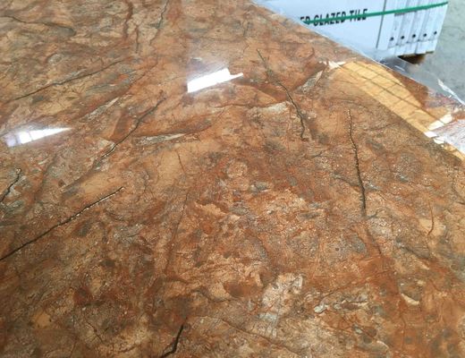 40x80cm गोल्ड कलर फ्लोर टाइल्स, 38kgs / Ctn एसजीएस फ्लोर और वॉल टाइल्स ब्राउन येलो
