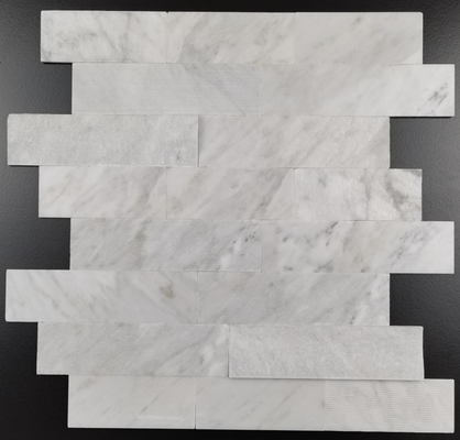 4mm प्राकृतिक पत्थर मोज़ेक टाइल्स 300x300mm चमकदार देहाती