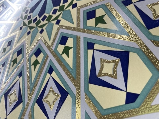 600x600mm गोल्ड ग्लेज्ड पोर्सिलेन फ्लोर टाइल्स AAA ग्रेड